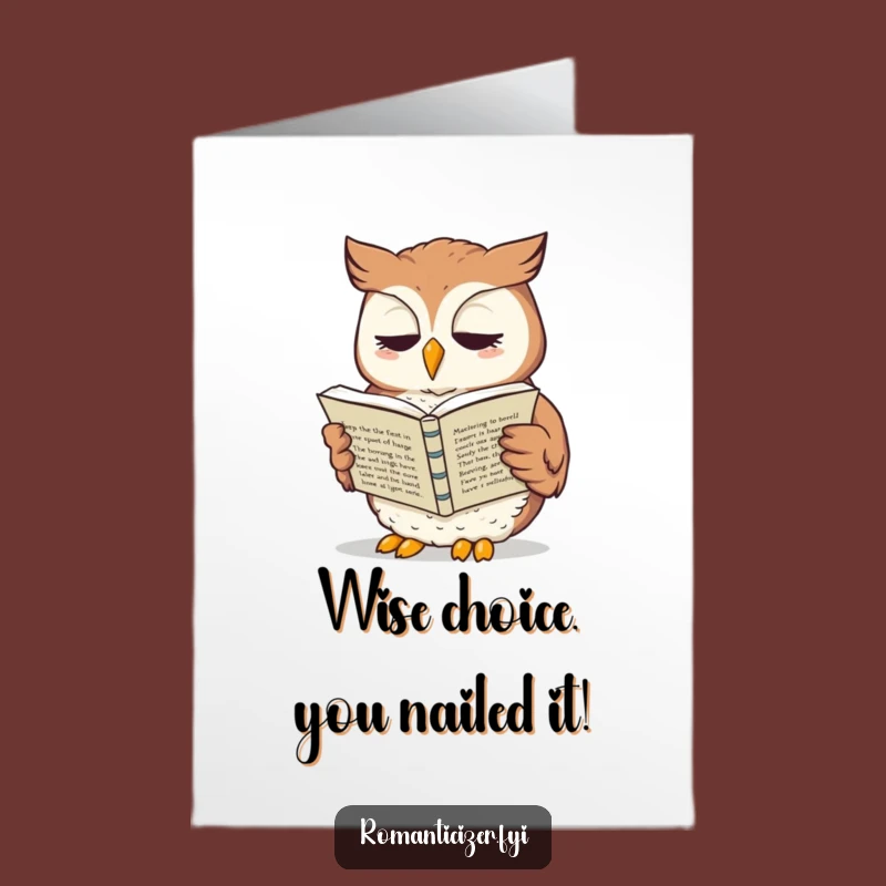 Free Printable Owl Congrats Card: Whimsical Sonnet Reader Downloadable for Literary Triumphs