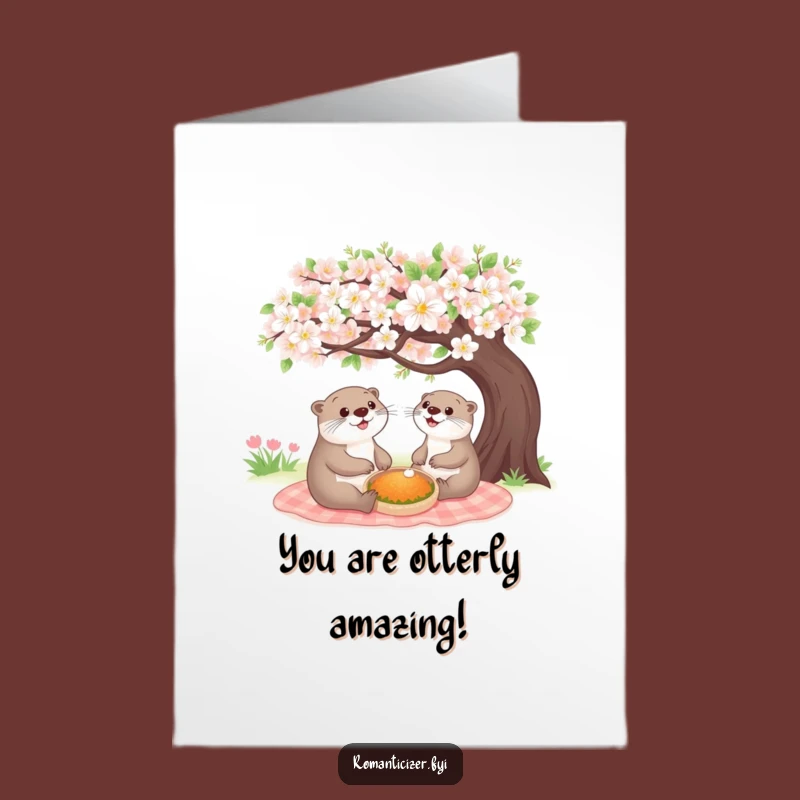 Free Printable Otter Congratulations Card: Funny Downloadable Gift for Happy Moments