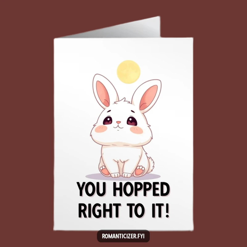 Free Printable Bunny Moon Congrats Card - Adoring Downloadable Funny Gift