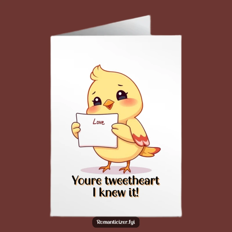 Free Printable Congrats Card: Bird Delivers Love Letter - Funny Downloadable Gift