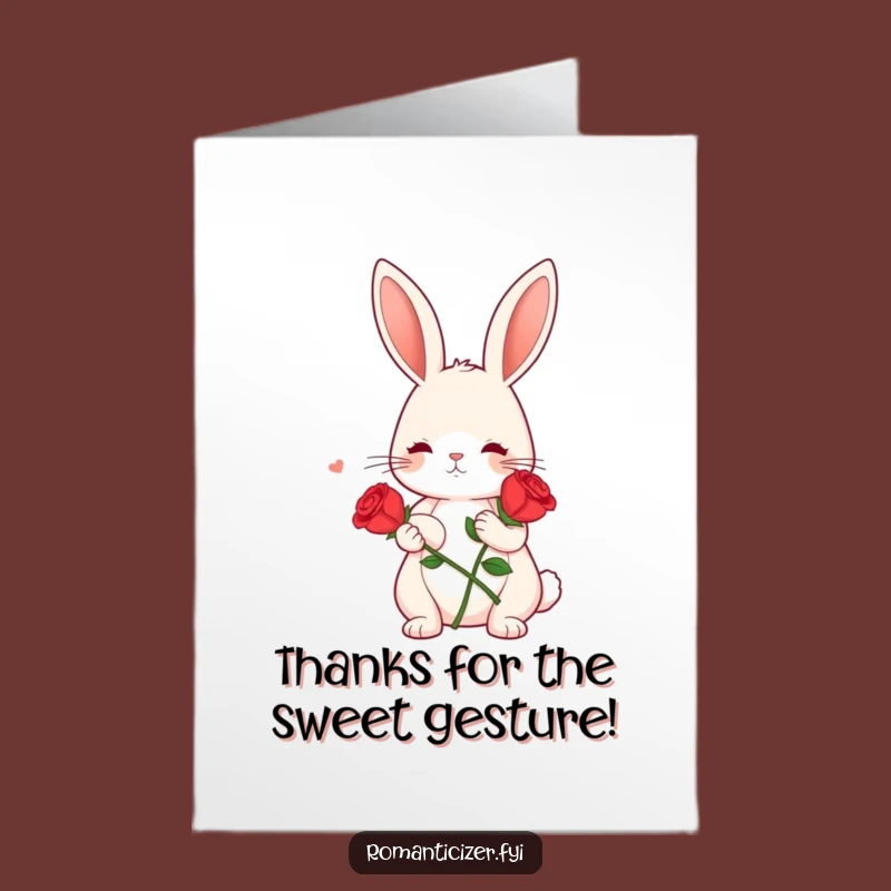 Free Printable Dreamy Bunny Thank You Card - Funny Downloadable Gift for Sweet Gestures