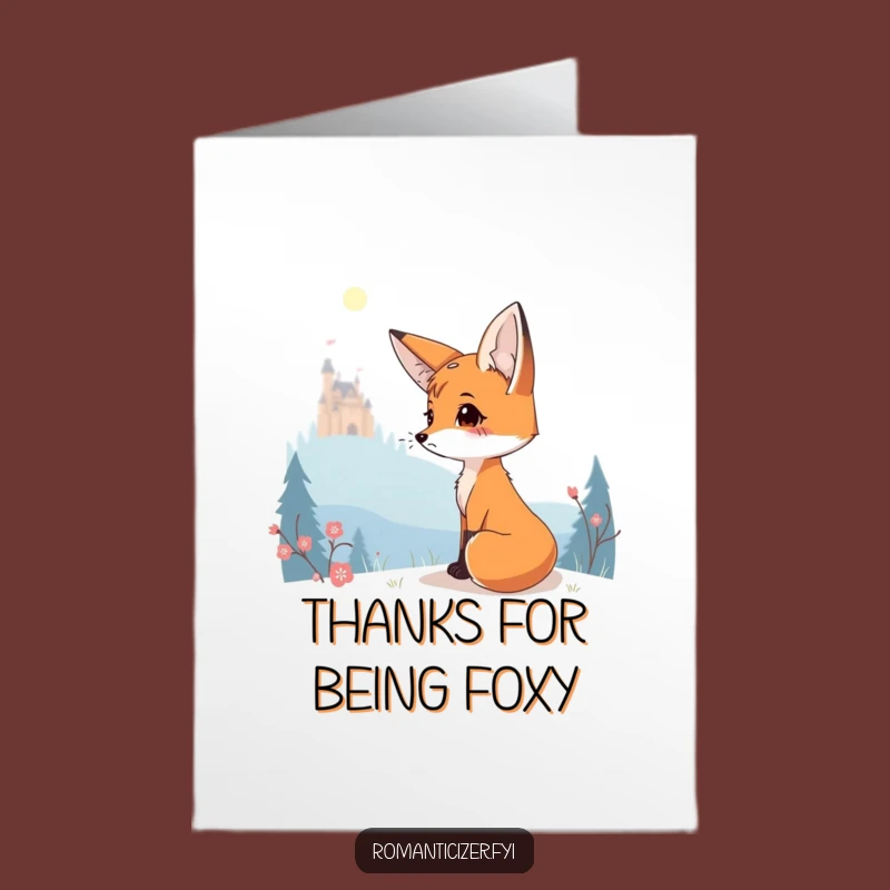 Free Printable Fox Castle Thank You Card - Wistful Downloadable Funny Gift