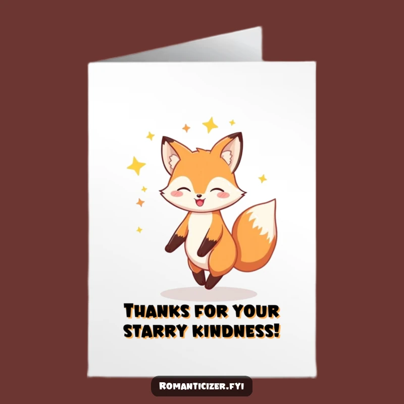 Free Printable Fox Thank You Card: Star Gratitude, Hilarious Downloadable Thanks!