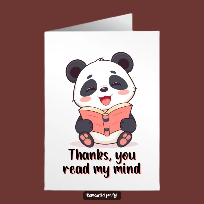 Free Printable Panda Thank You Card: Giggling Poet - Cute DIY Downloadable Gift for Expressing Thanks