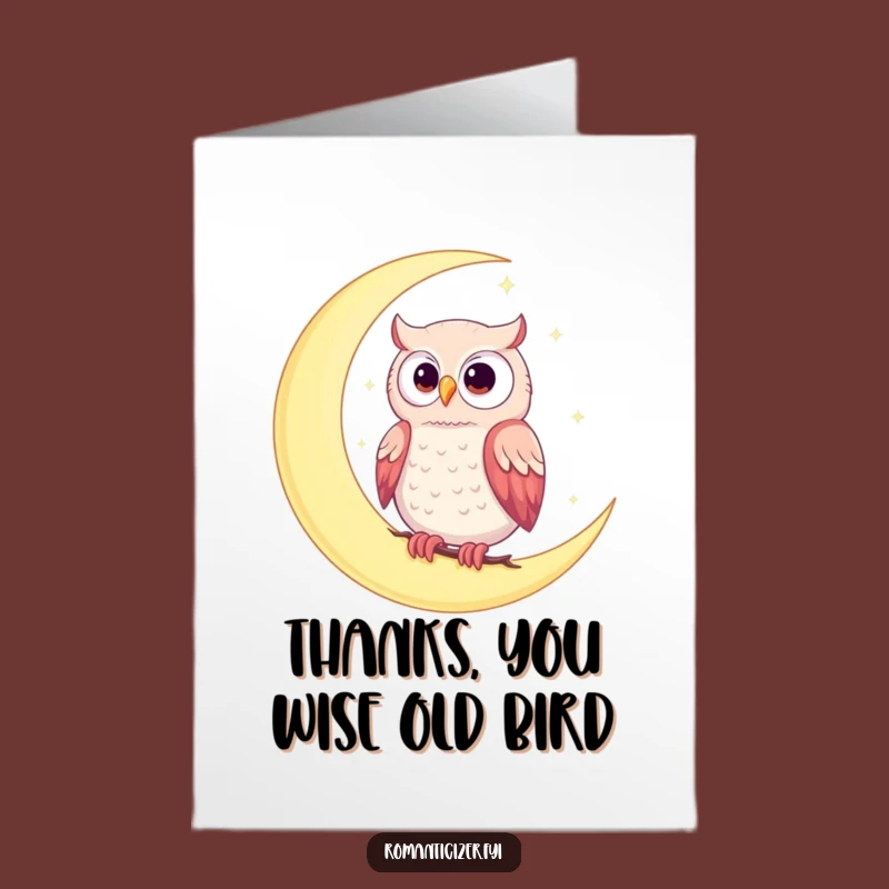 Free Printable Romantic Owl Thank You Card - Dreamy Downloadable Gratitude Gift