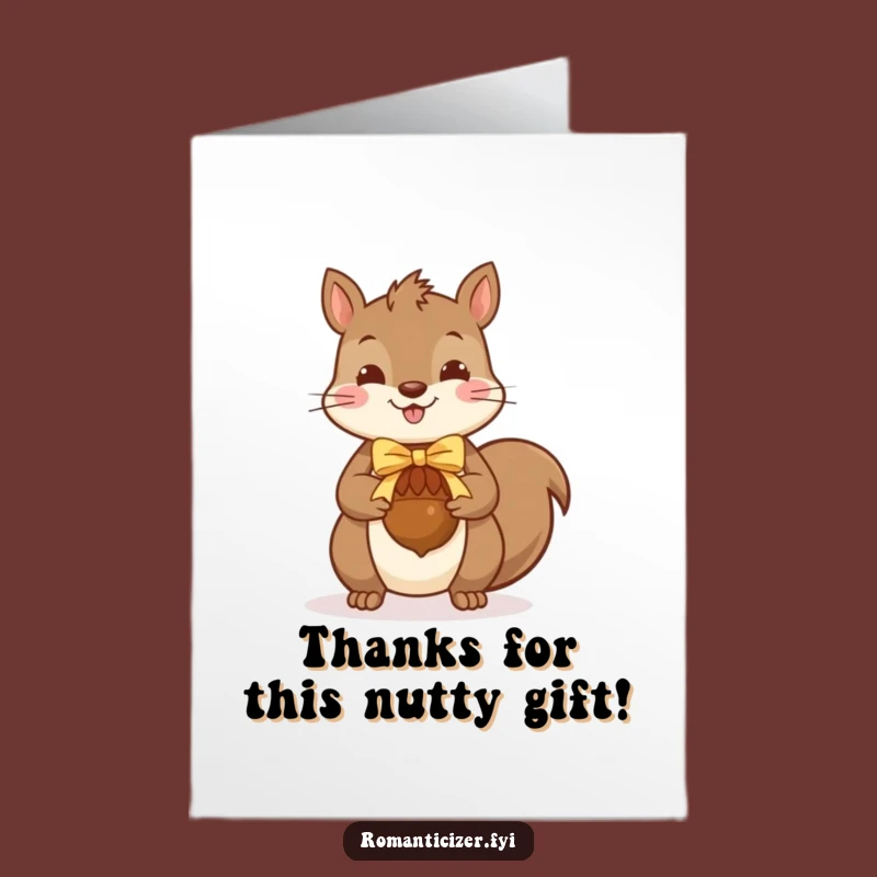 Free Printable Squirrel Thank You Card: Cheerful Gifting Otter Downloadable for Heartfelt Thanks