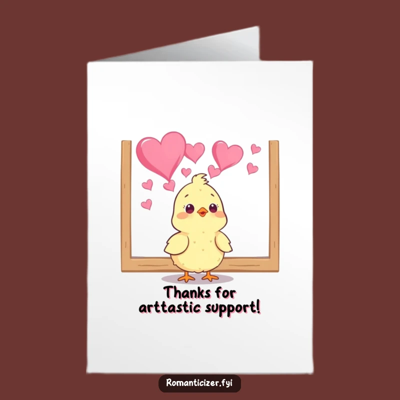 Free Printable Thank You Card: Chick's Art Appreciation, Funny Downloadable Gift