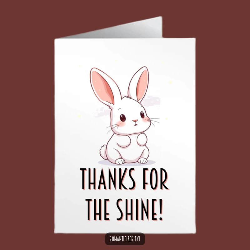 Free Printable Thank You Card: Rabbit Star Gazer, Hilarious Downloadable Whimsical Appreciation