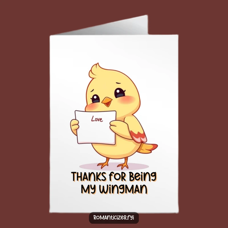 Free Printable Thank You Card: Bird's Love Note - Funny Downloadable Gift