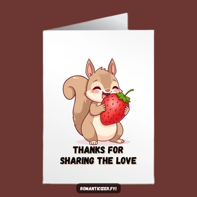 Free Printable Thank You Card: Squirrel's Generous Treat - Funny Gift