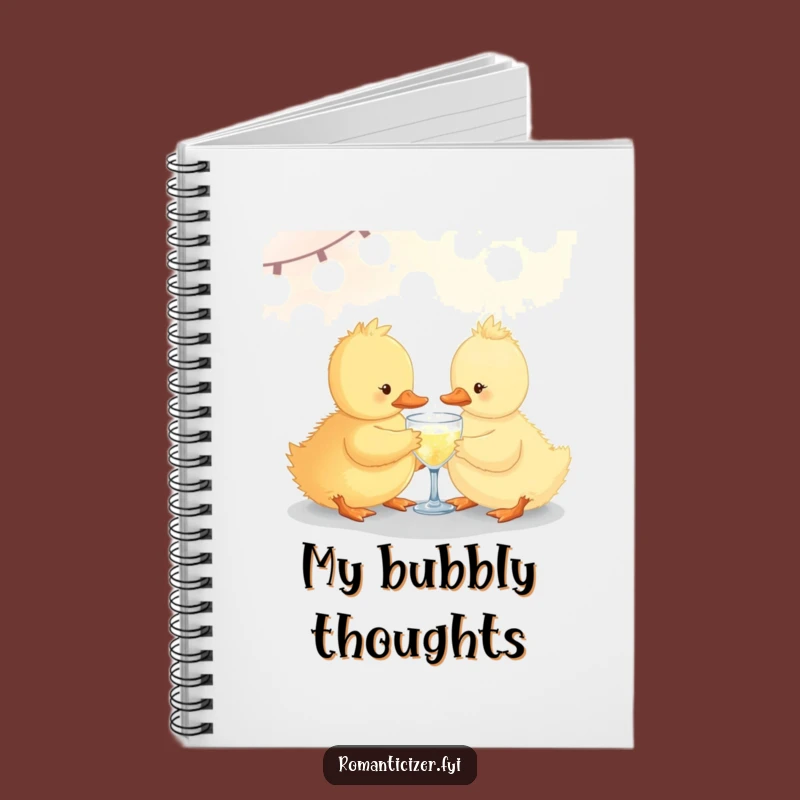 Funny Duckling Sparkle Drink Notebook - Journal Your Fun Ideas