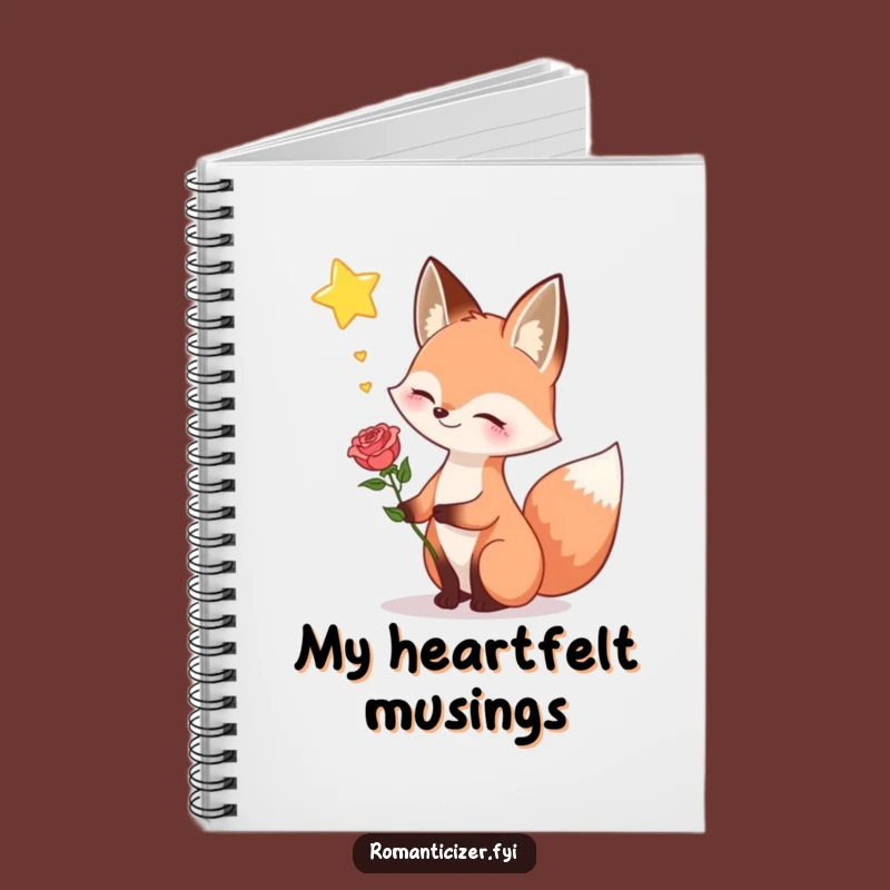 Funny Fox Romantic Star Notebook: Hilarious Journal for Dreamy Thoughts