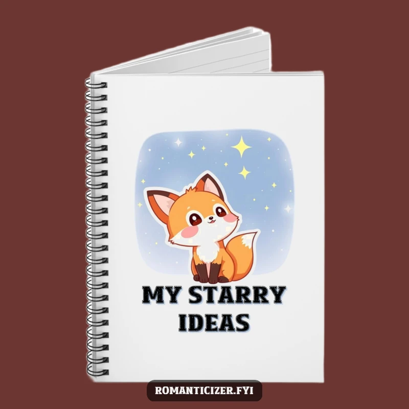 Funny Fox Starry Eyes Notebook: Jot Down Your Cosmic Ideas