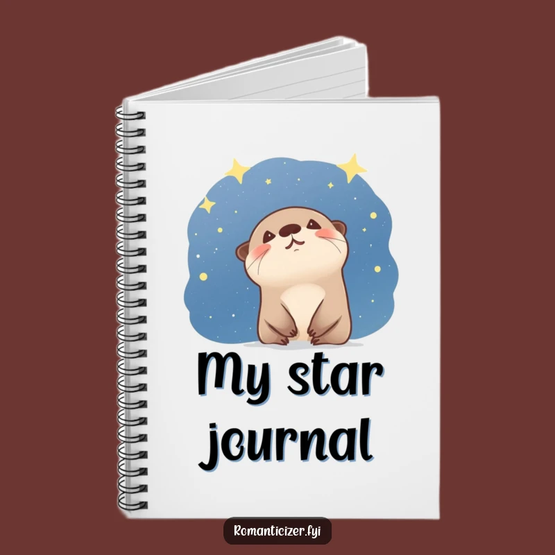 Funny Otter Starry Night Notebook - Cute Gift for Dreamers