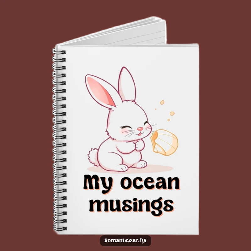 Funny Rabbit Seashell Notebook: Curious Journal, Whimsical Funny Gift!