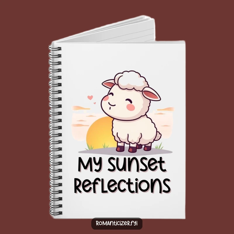 Funny Sheep Sunset Notebook: Jot Down Peaceful Thoughts, Perfect Funny Gift