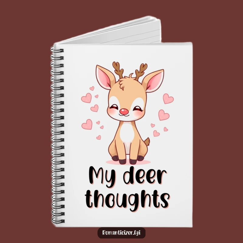 Funny Deer Kiss Notebook A Gentle Journal For Sweet Thoughts