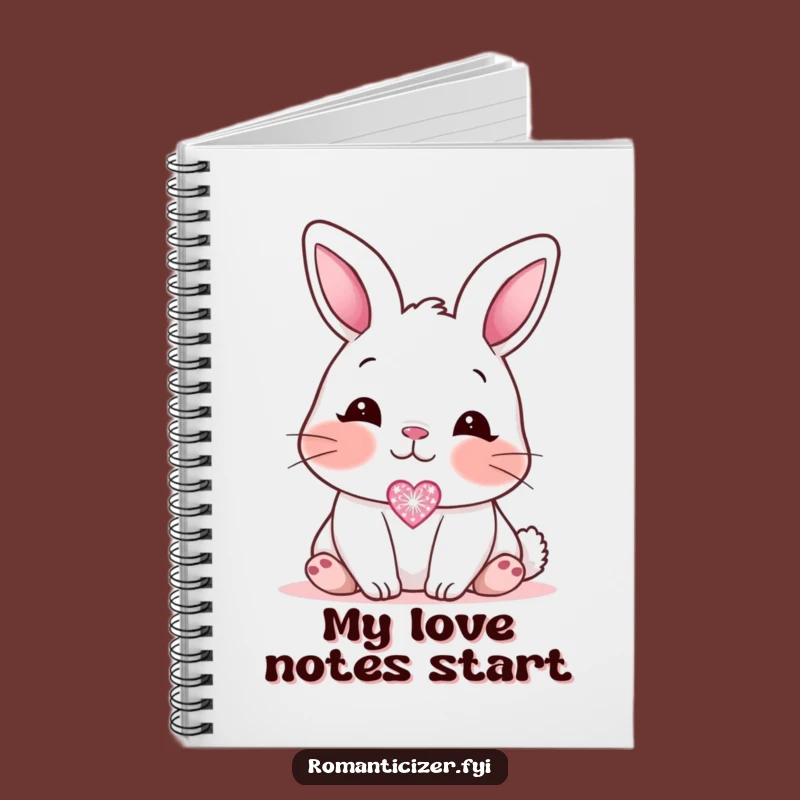 Funny Blushing Bunny Love Notebook: Hilarious Journal for Sweet Thoughts