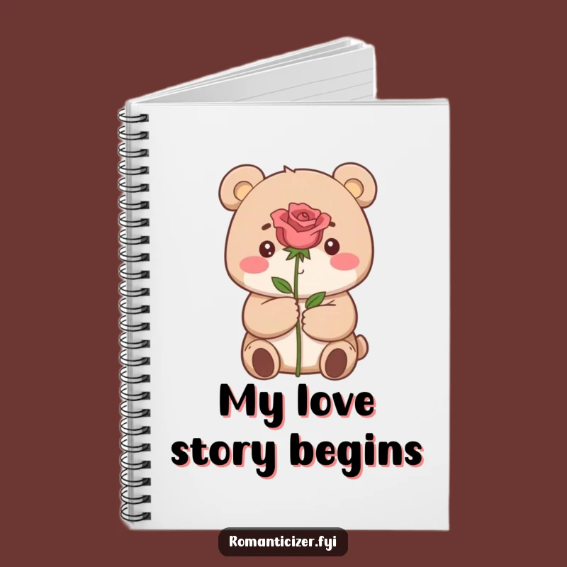Funny Bear Rose Notebook: Jot Down Notes with Funny Sweetness