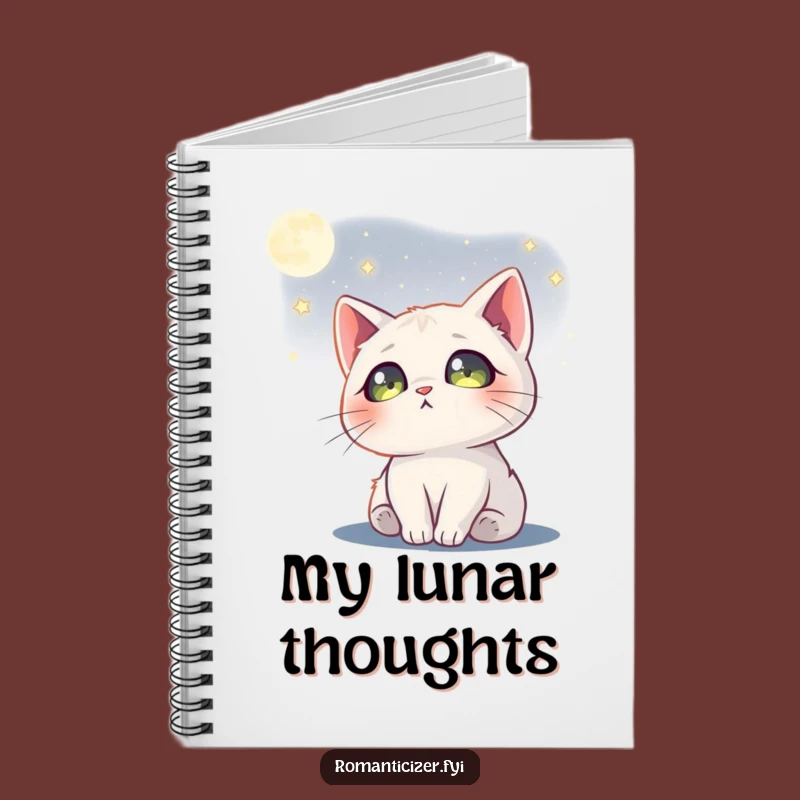 Funny Cat Moon Notebook A Dreamy Journal For Cosmic Thoughts