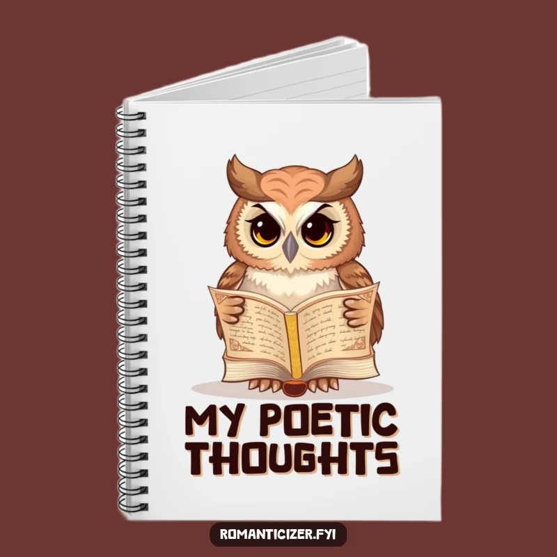 Funny Wise Owl Notebook: Jot Down Poetic Thoughts, Perfect Funny Gift