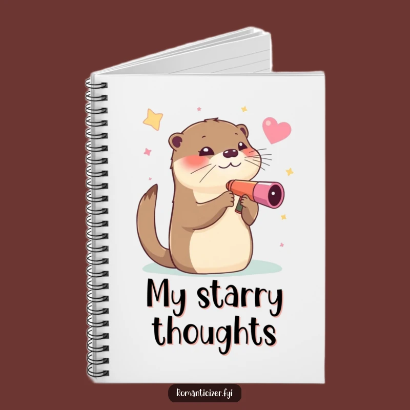 Funny Otter Star Gazing Notebook - Jot Down Cosmic Dreams