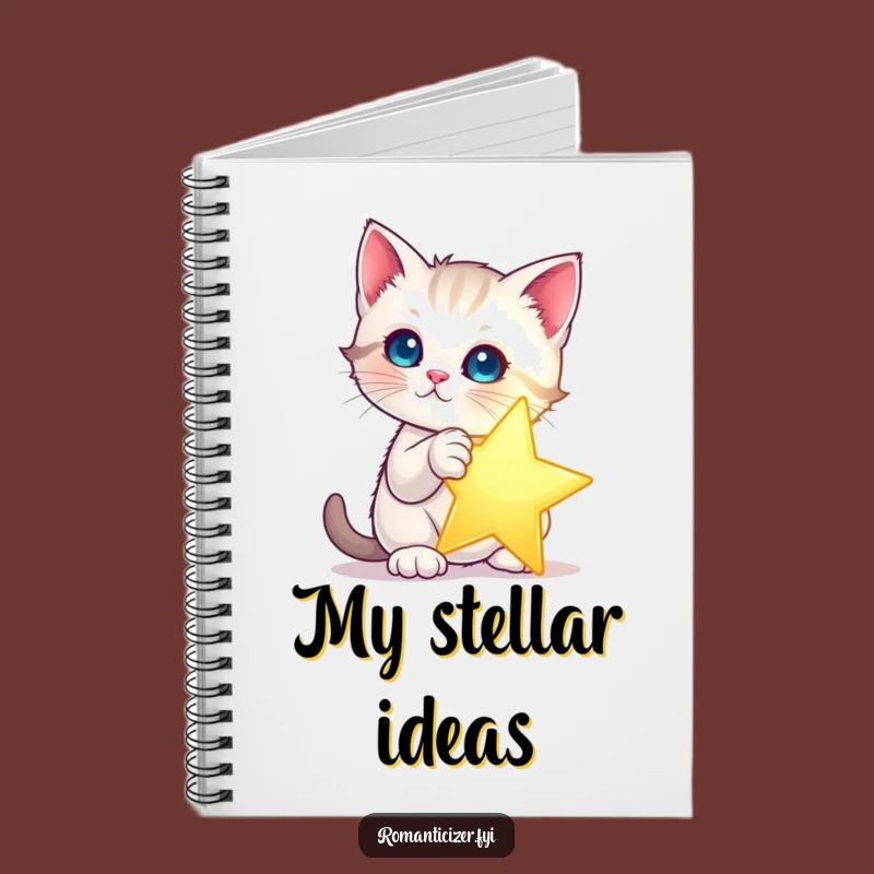 Funny Kitten Star Notebook: Jot Down Your Magical Ideas, A Whimsical Funny Gift