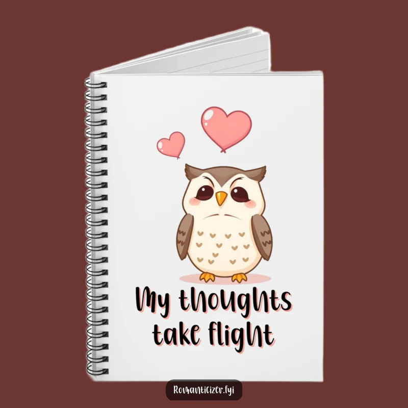 Funny Owl Notebook: Contented Owl Heart Journal, Perfect Creative Gift