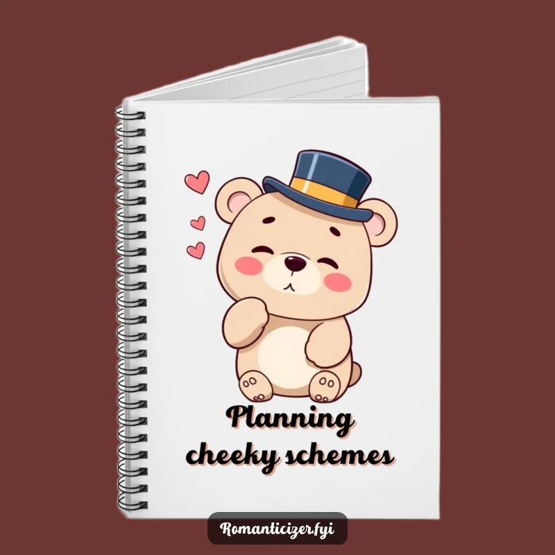 Funny Bear Kiss Notebook - Jot Down Charming Thoughts!