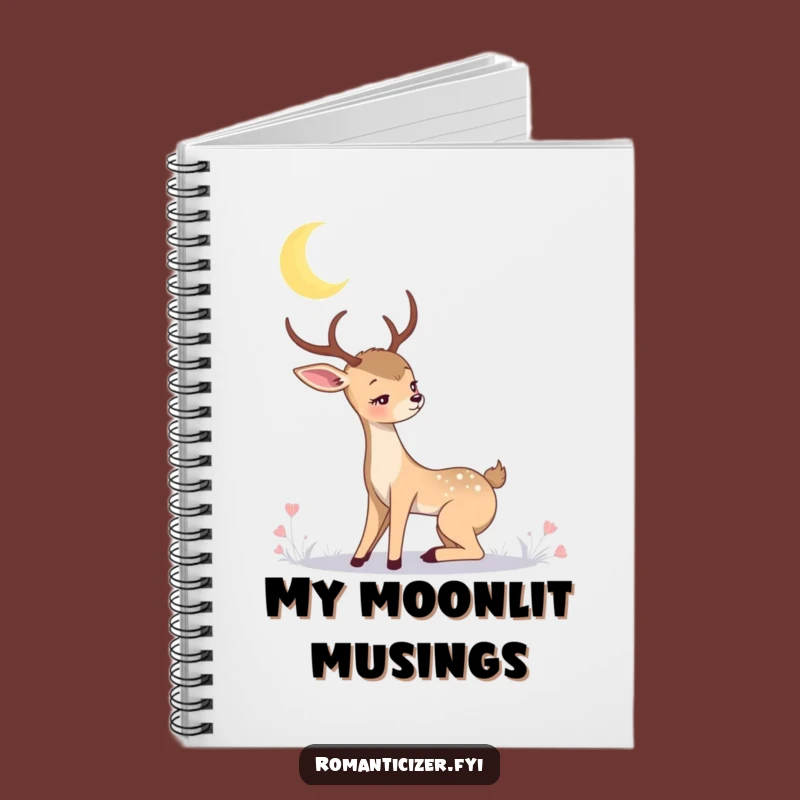 Romantic Deer Moon Notebook: Jot Down Your Dreamy Thoughts