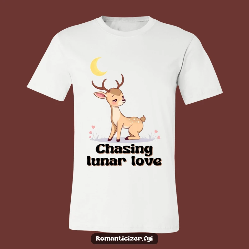 Romantic Deer Moon T-Shirt: Wear Your Dreams, a Celestial Graphic Tee