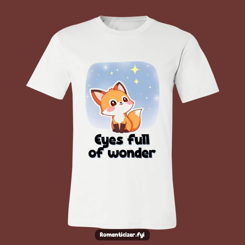 Funny Fox Starry Eyes T-Shirt: Wear Your Wonder, a Celestial Graphic Tee