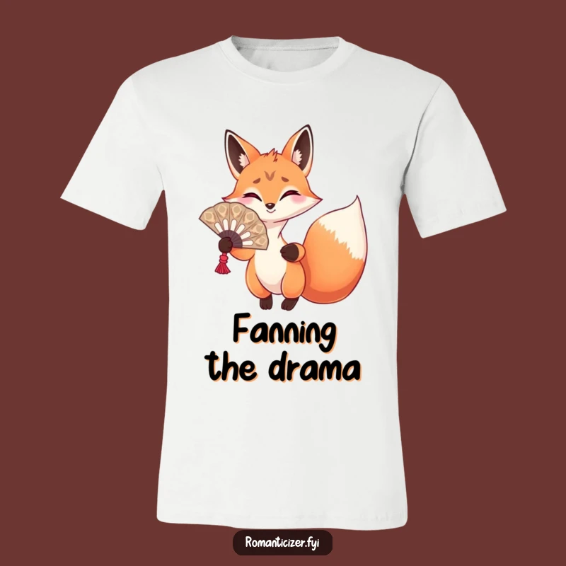 Funny Fox Fan Dance T-Shirt: Hilarious Graphic Tee for Dramatic and Stylish Individuals
