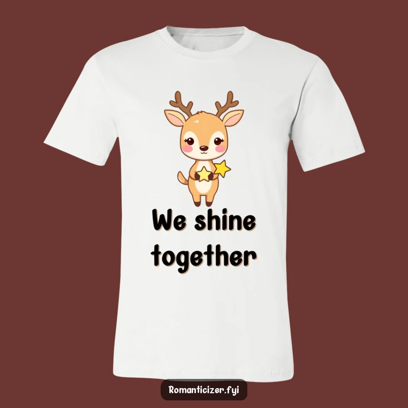Funny Deer and Star T-Shirt: Wearable Wonder for a Celestial Fashion Statement