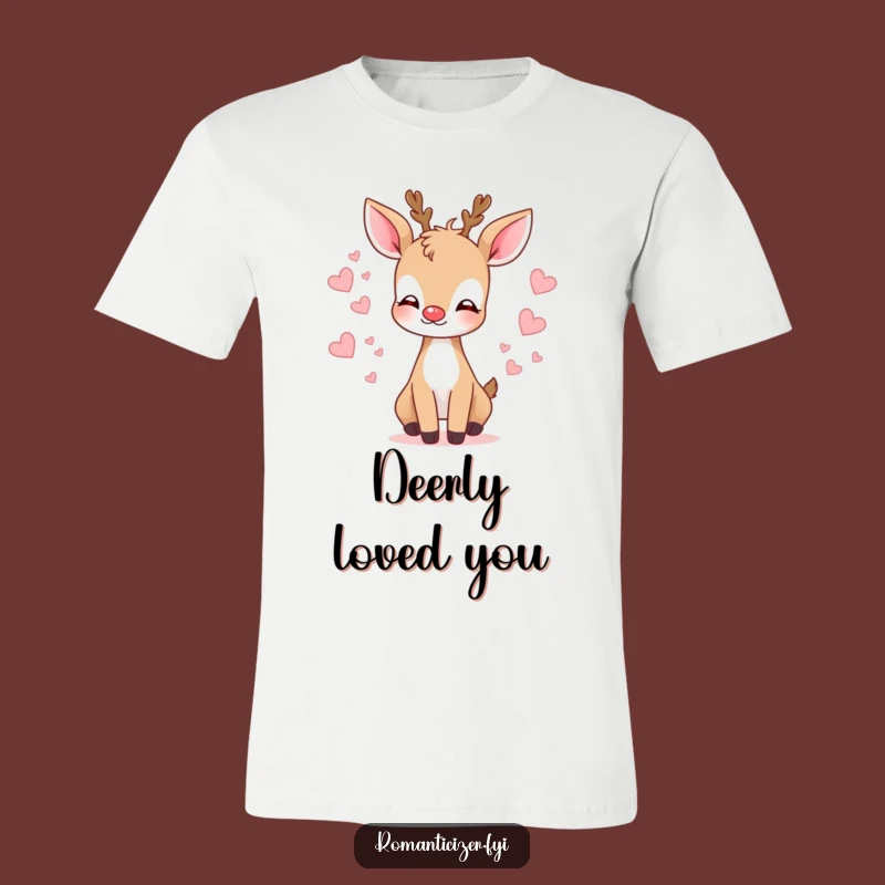 Funny Deer Kiss T-Shirt A Sweet & Gentle Tee For Romantic Vibes