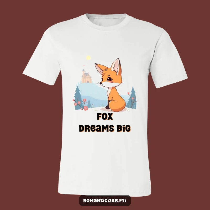 Funny Fox Castle T-Shirt: Adventure Awaits with Funny Style