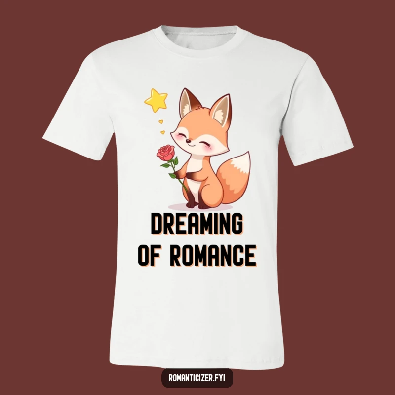 Funny Fox Starry Night T-Shirt: Hilarious Romantic Apparel for Dreamers