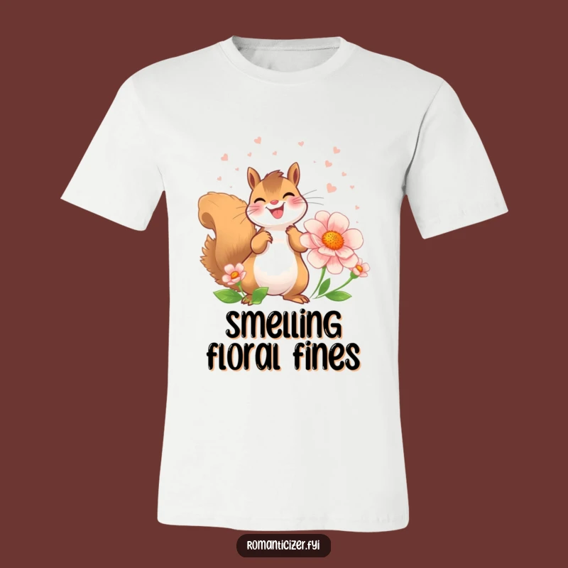 Funny Squirrel Perfume T-Shirt: Joyful Gardener Tee, Hilarious Funny Gift!