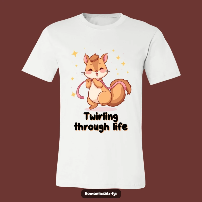 Funny Squirrel Twirling T-Shirt: Starry Dance, Great Humorous Gift