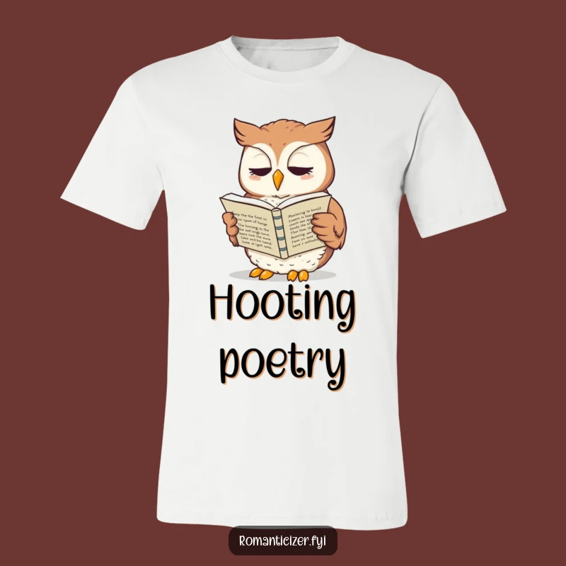 Funny Owl Sonnet T-Shirt: Literary Bird Tee for Poetry Enthusiasts