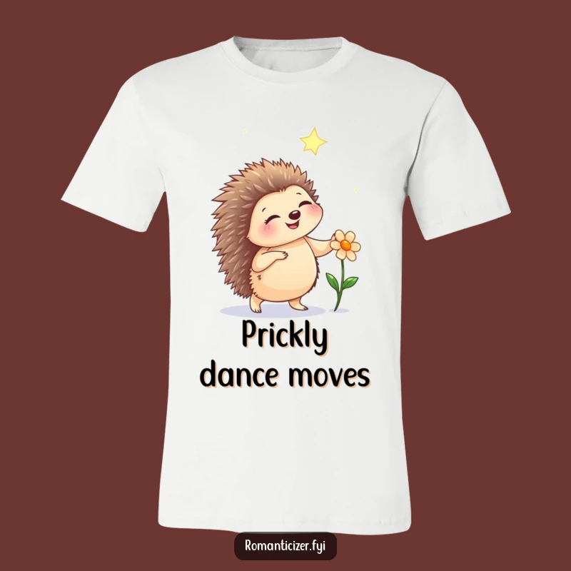 Funny Hedgehog Dance T-Shirt: Whimsical Starlight Tee for Happy People
