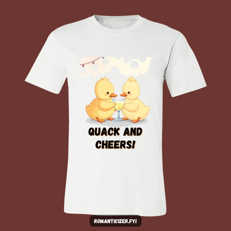 Funny Duckling Sparkle Drink T-Shirt - Cute & Celebratory Tee for Fun Lovers