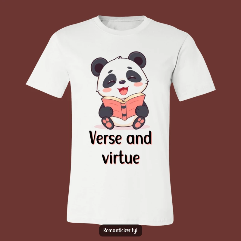 Funny Panda Poetry T-Shirt: Giggling Reader Tee, Hilarious Funny Gift!