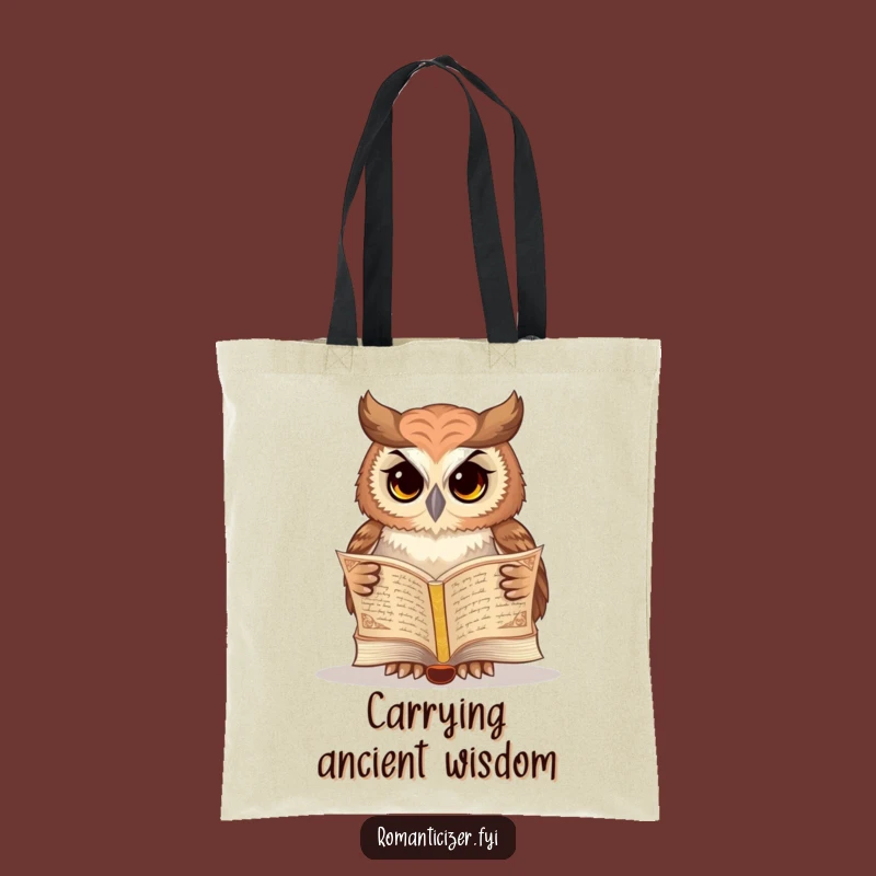 Funny Wise Owl Tote Bag: Carry Your Knowledge, Perfect Funny Gift