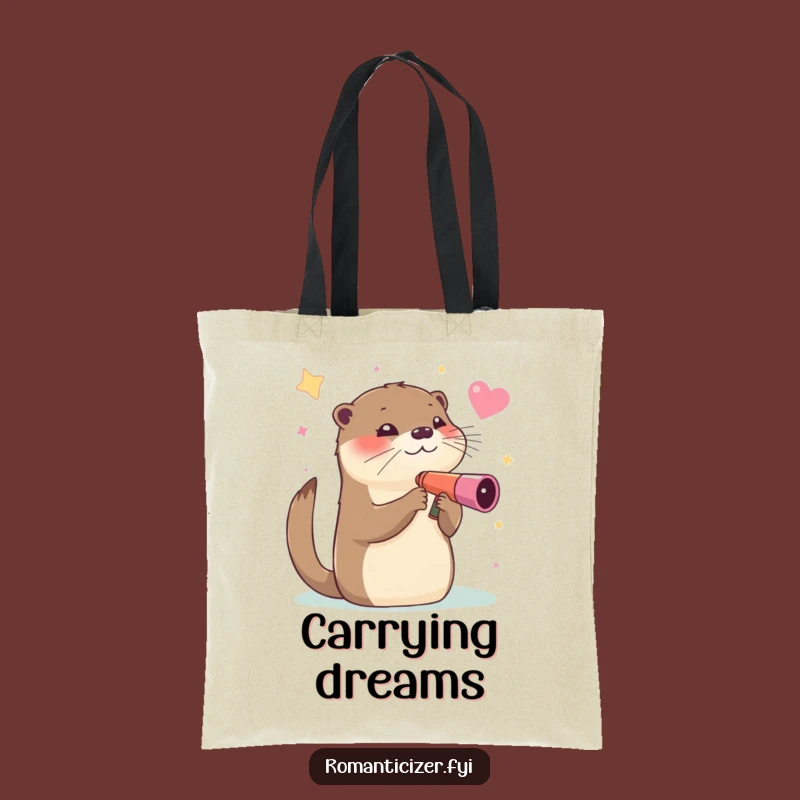 Funny Otter Star Gazing Tote Bag - Carry Your Dreams Hilariously
