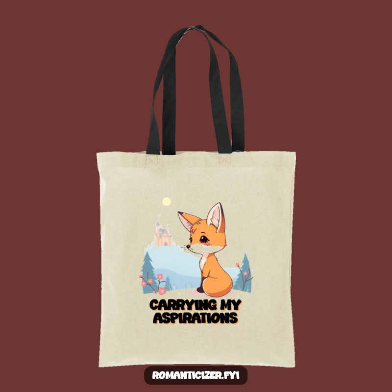 Funny Fox Castle Tote Bag: Carry Your Dreams with Funny Flair