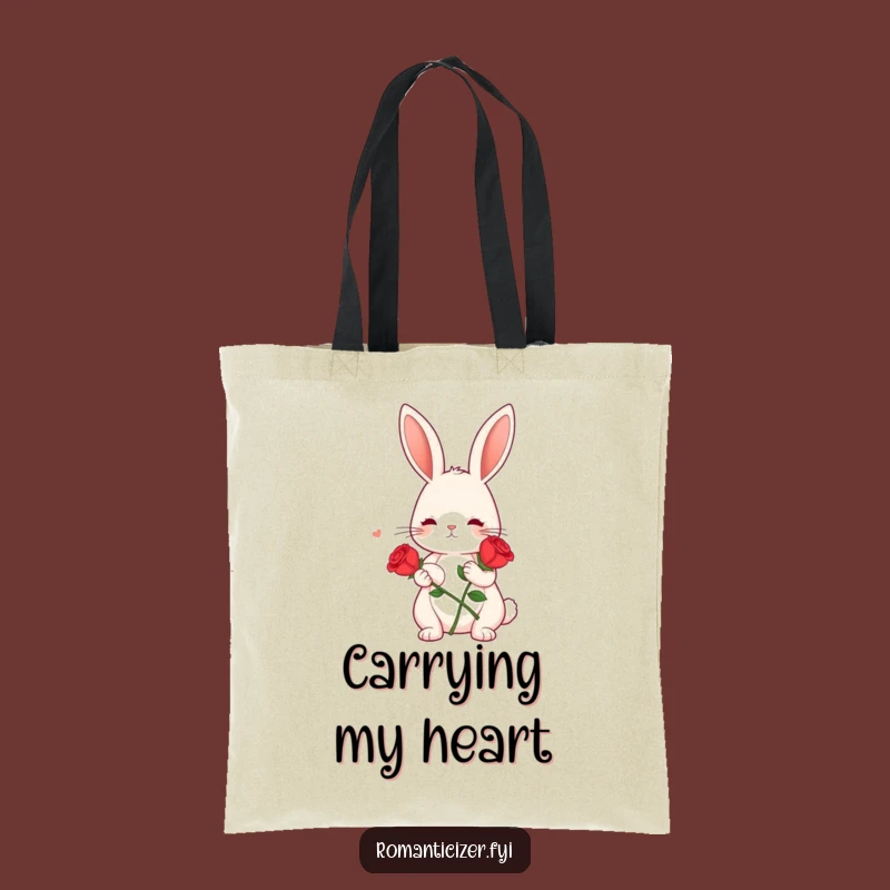 Funny Bunny Rose Tote Bag: Carry Your Dreams in Hilarious Style