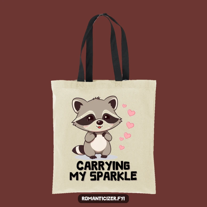 Funny Raccoon Love Tote Bag: Carry Your Charm, Perfect Funny Gift