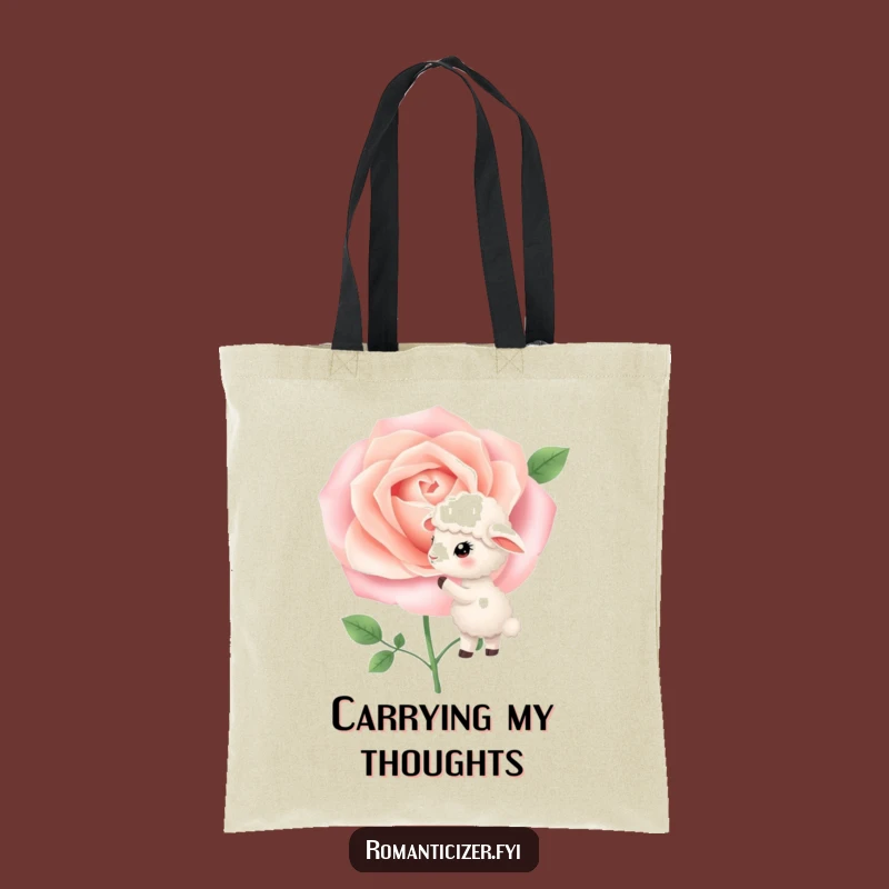 Funny Sheep Tote Bag: Blooming Rose Secrets, Carry Your Charms in Style