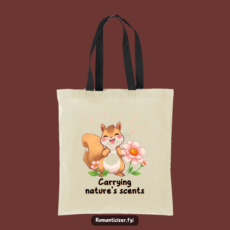 Funny Squirrel Perfume Tote Bag: Garden Accessory, Delightful Funny Gift!